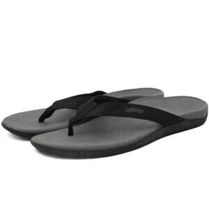 Vionic Black Wave Toe-Post Sandals Flip Flops Size 14